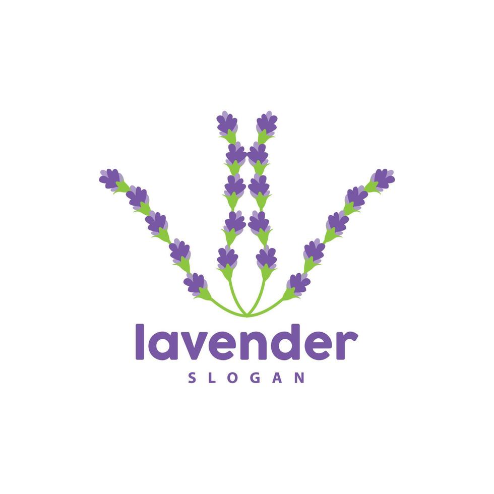 lavande logo, Facile élégant violet fleur plante vecteur, salutation carte conception, bannière, fleur ornement, lavande main tiré mariage, icône symbole illustration vecteur