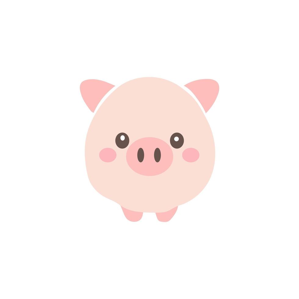 mignonne porc vecteur logo