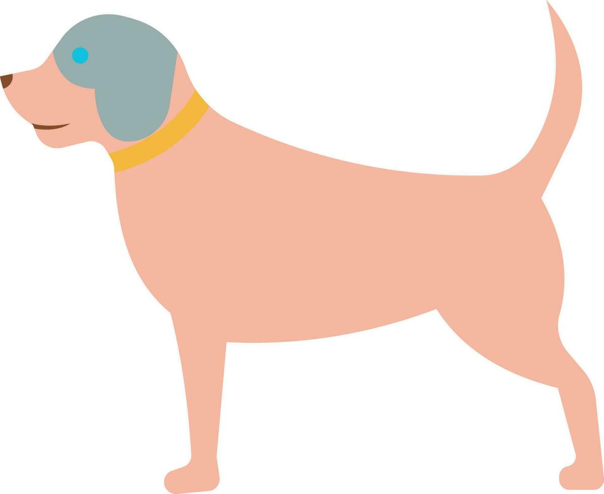 illustration vectorielle de chien sur fond.symboles de qualité premium.icônes vectorielles pour le concept et la conception graphique. vecteur