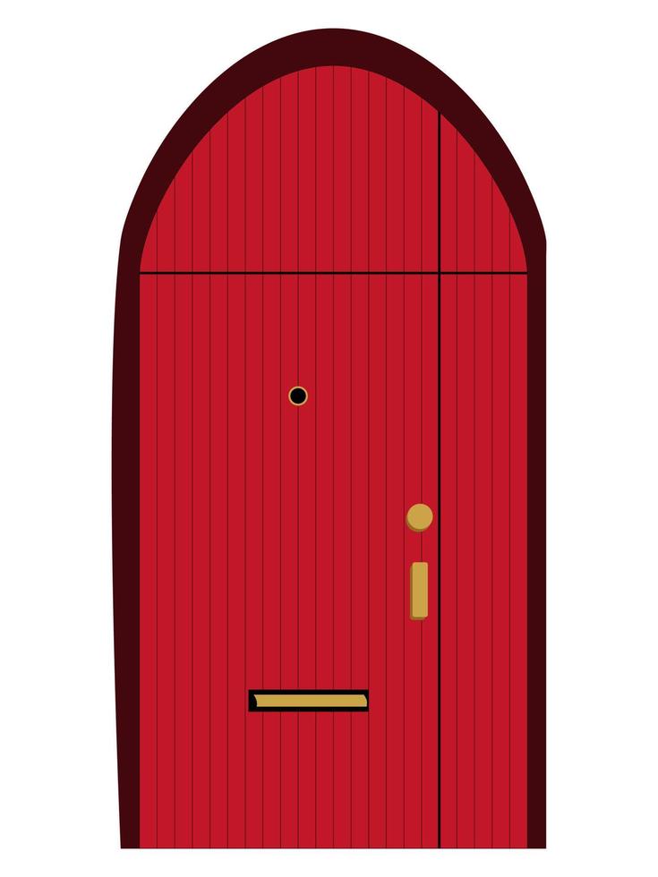 entrée ancien porte de rouge Couleur de planches pour une pays maison vecteur