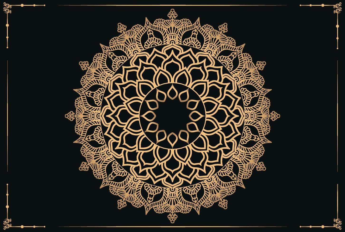 fond de mandala de luxe avec motif arabesque doré style oriental islamique arabe vecteur