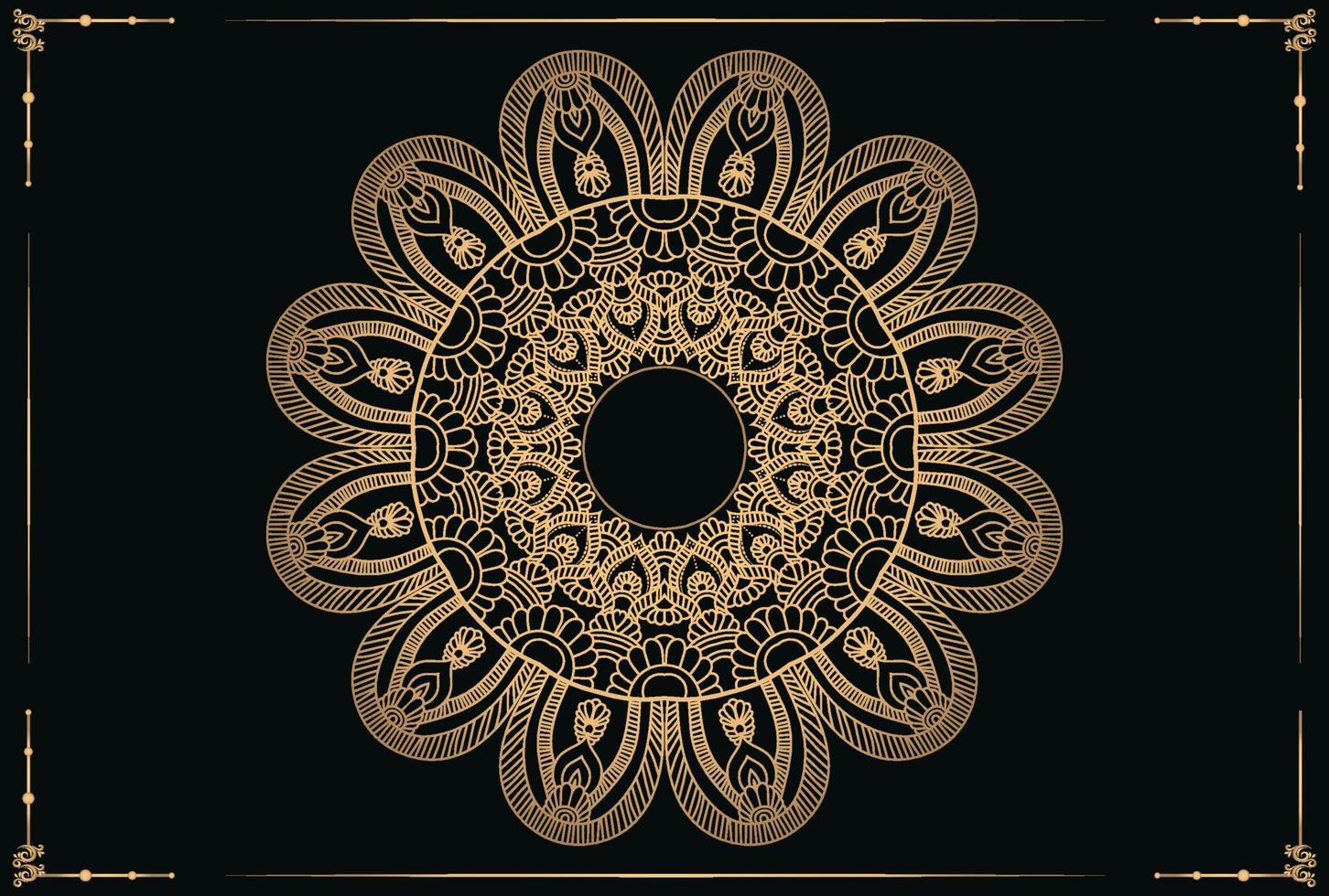 fond de mandala de luxe avec motif arabesque doré style oriental islamique arabe vecteur