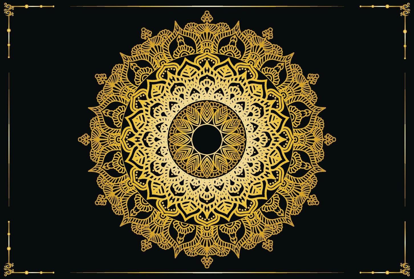 fond de mandala de luxe avec motif arabesque doré style oriental islamique arabe vecteur