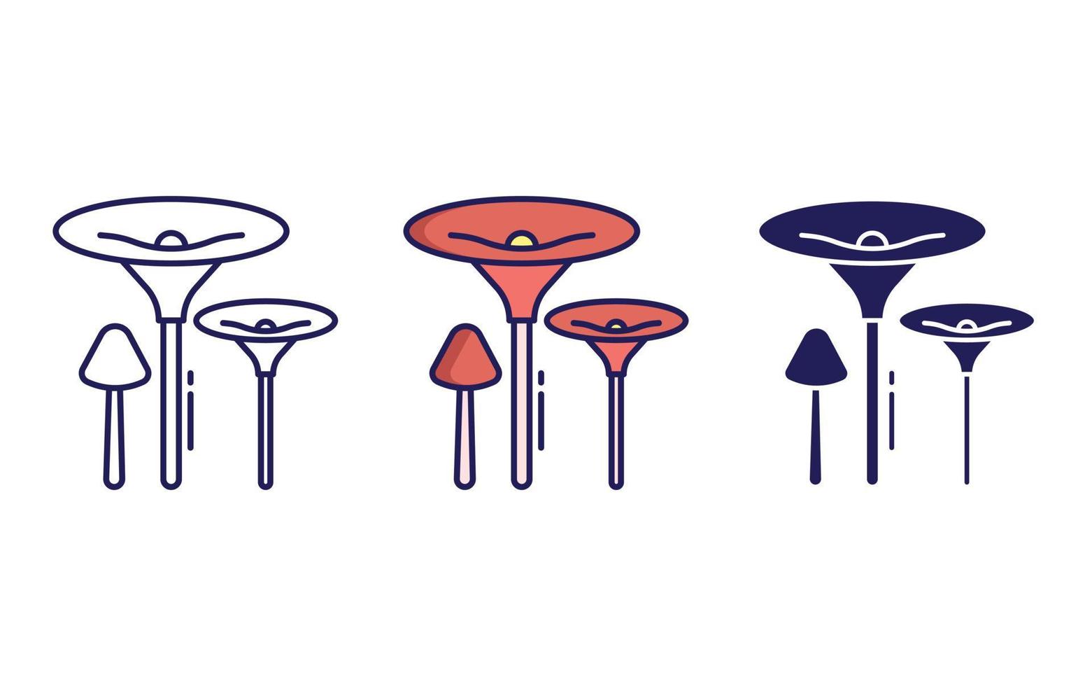 laineux champignon vecteur icône