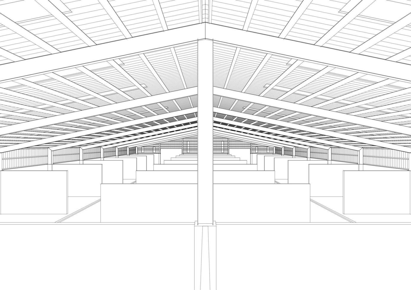 3d illustration du projet de construction vecteur