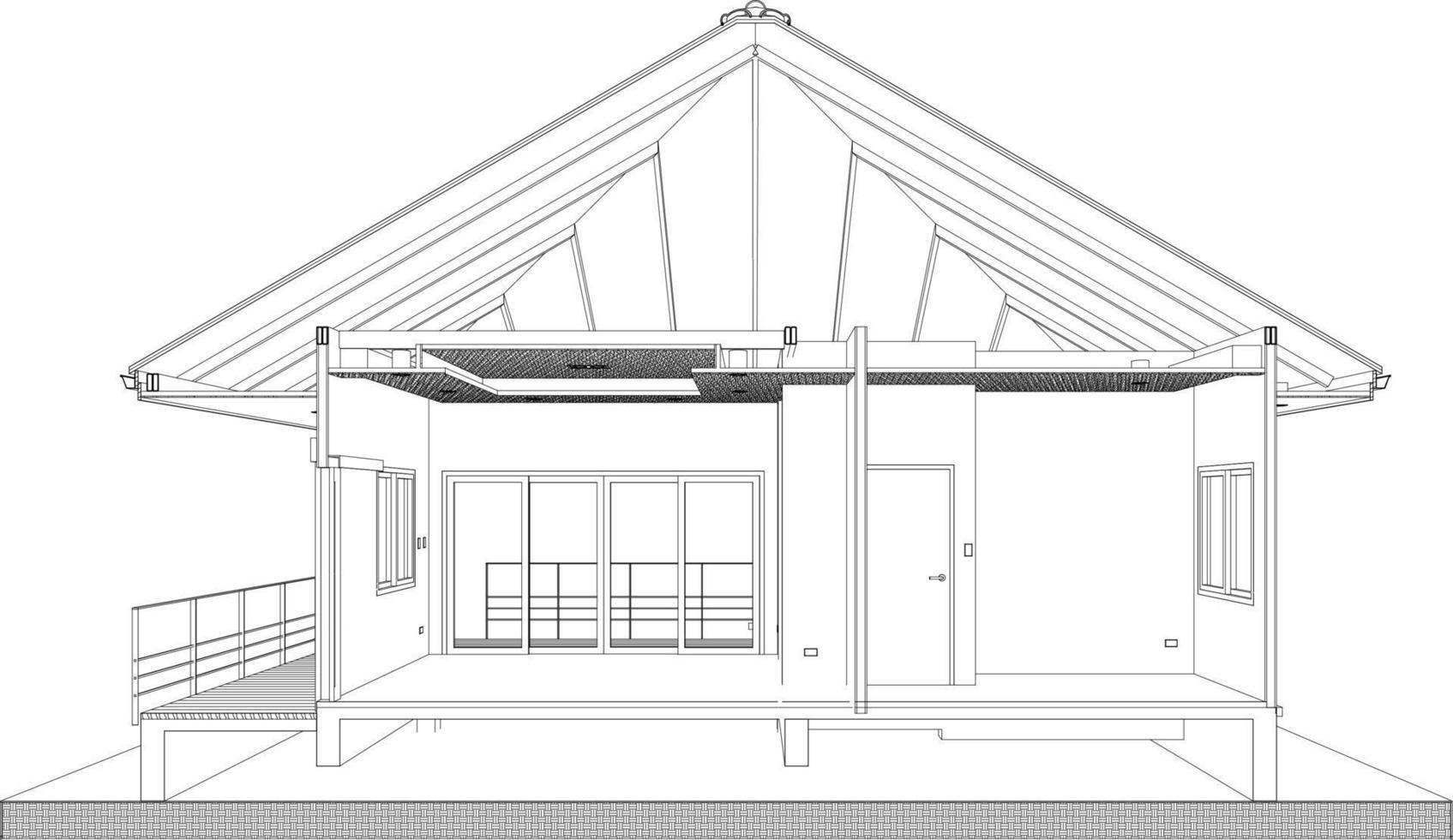 3d illustration de Résidentiel projet vecteur