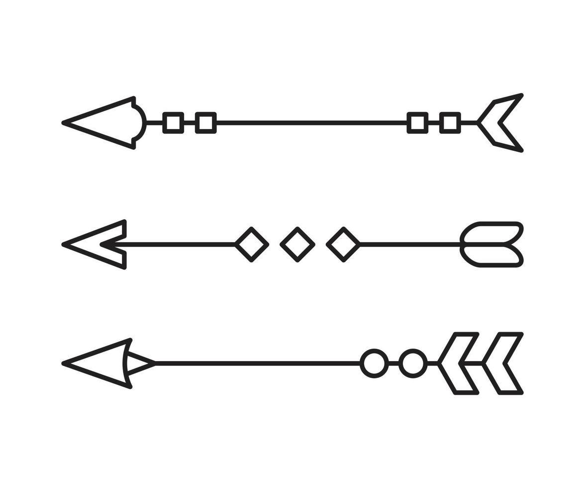 flèches décoration dessin au trait illustration vecteur