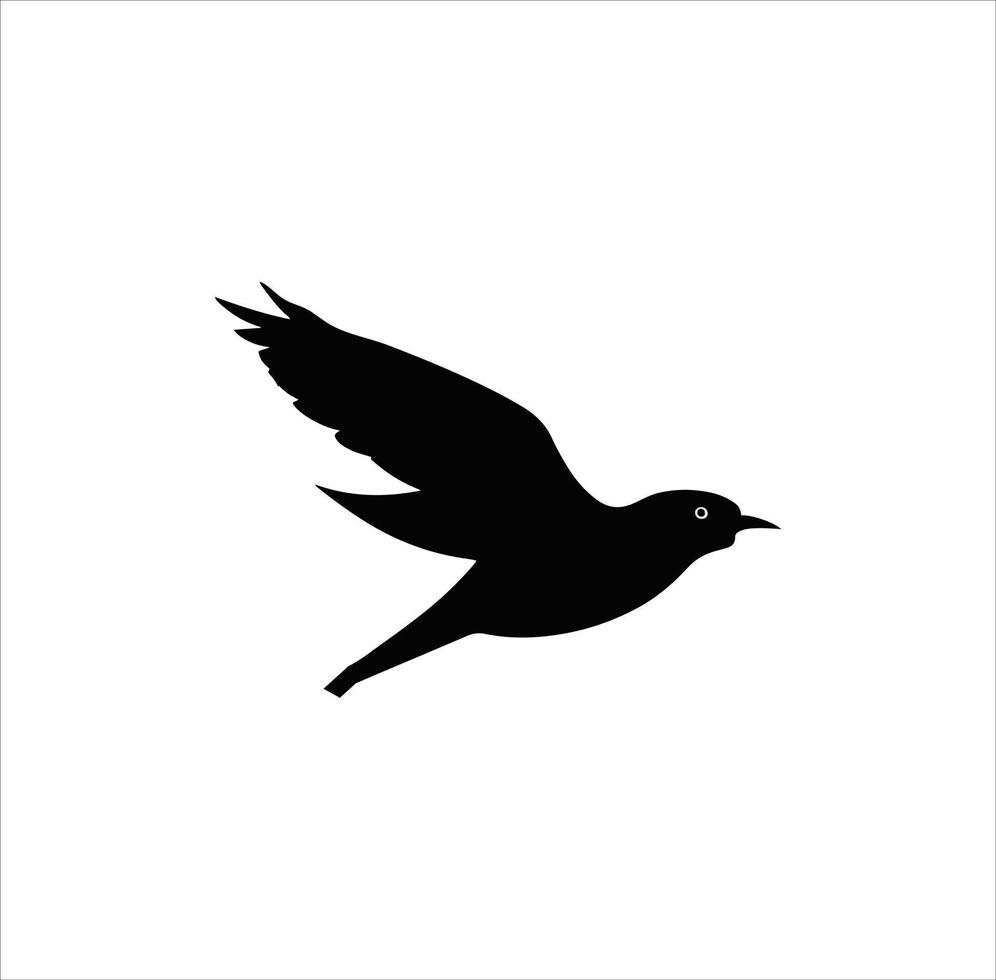 une agréable en volant oiseau silhouette vecteur art.