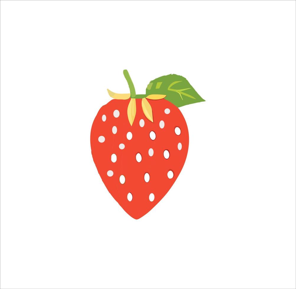 une mignonne fraise vecteur art travail.