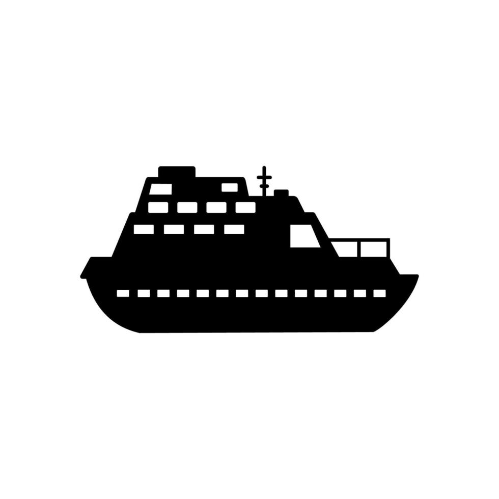 l'eau transport, croisière navire vecteur icône illustration