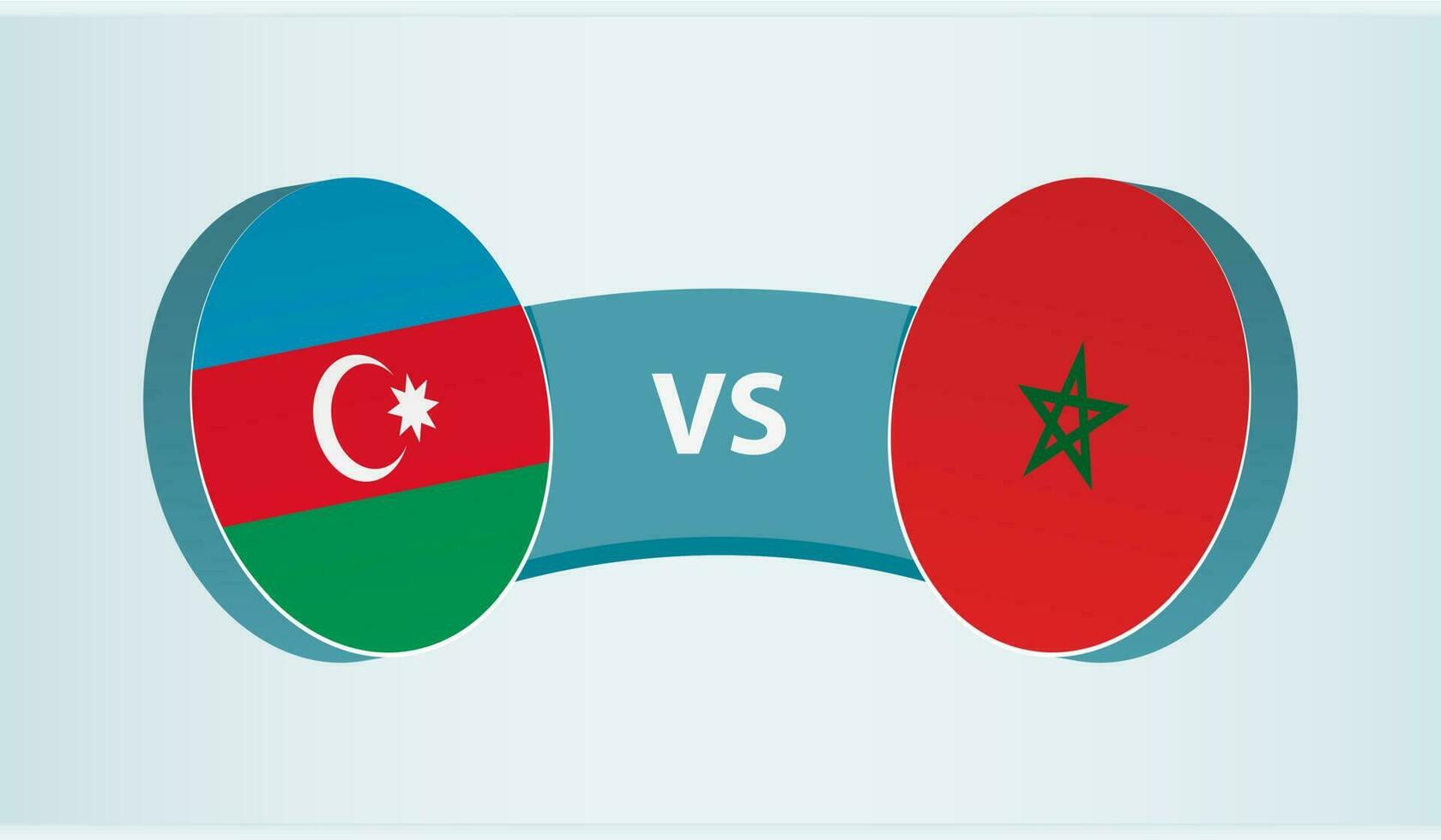 Azerbaïdjan contre Maroc, équipe des sports compétition concept. vecteur