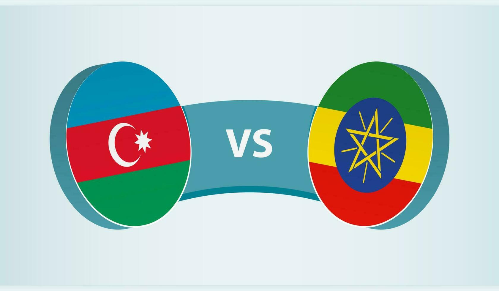 Azerbaïdjan contre Ethiopie, équipe des sports compétition concept. vecteur