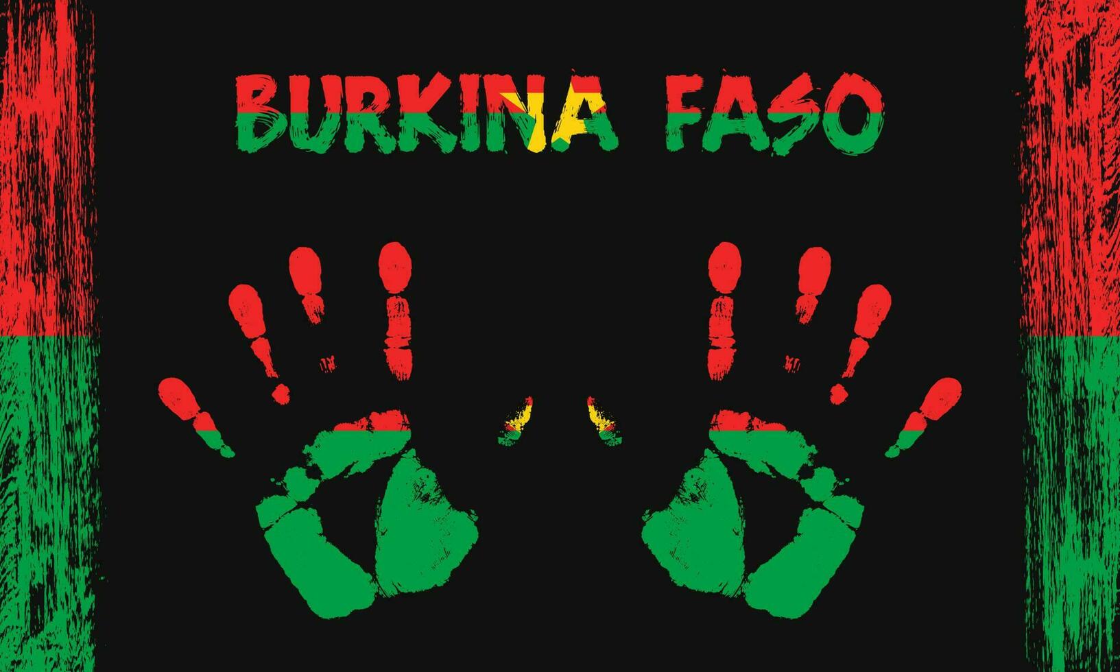 vecteur drapeau de burkina faso avec une paume
