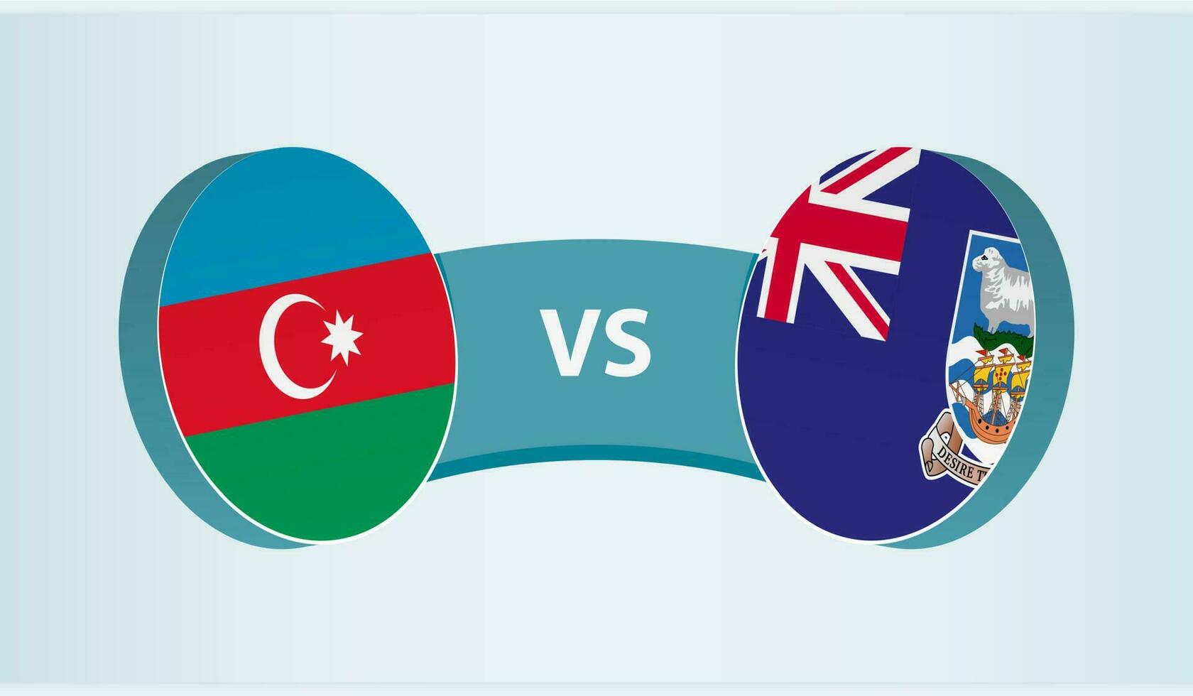 Azerbaïdjan contre Falkland îles, équipe des sports compétition concept. vecteur