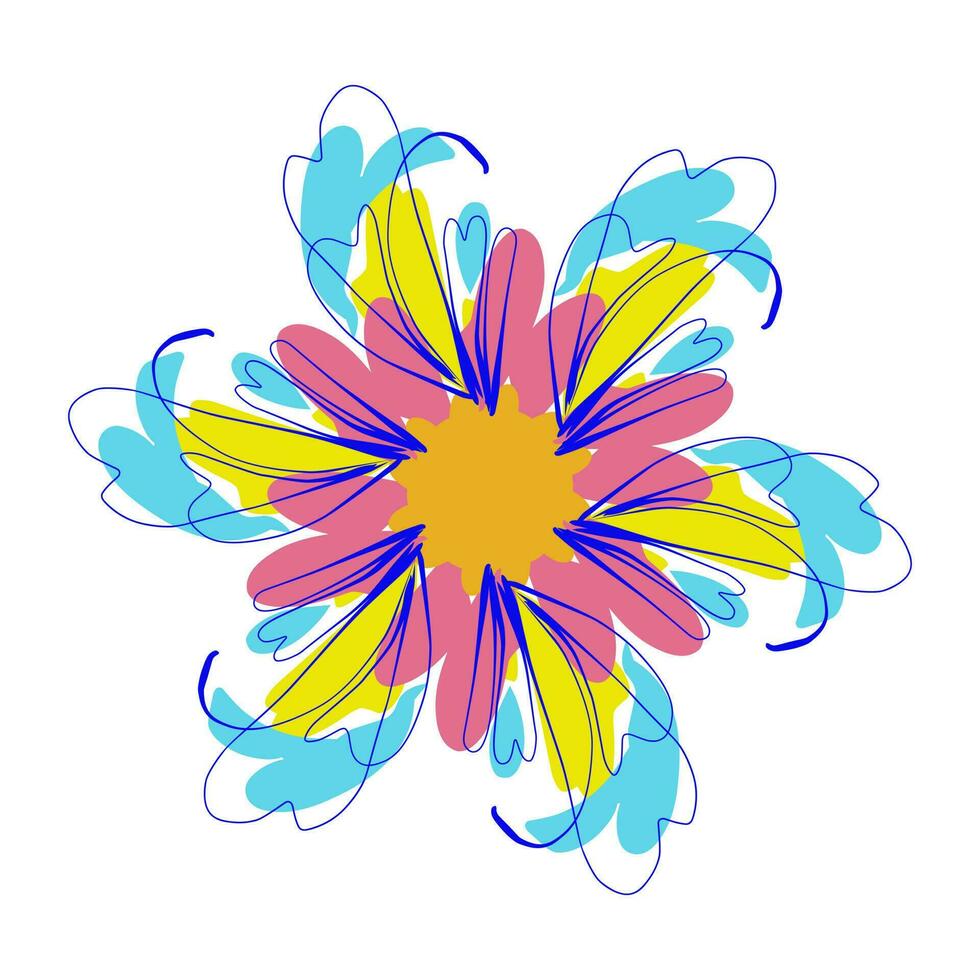 illustration de coloré fleur icône vecteur