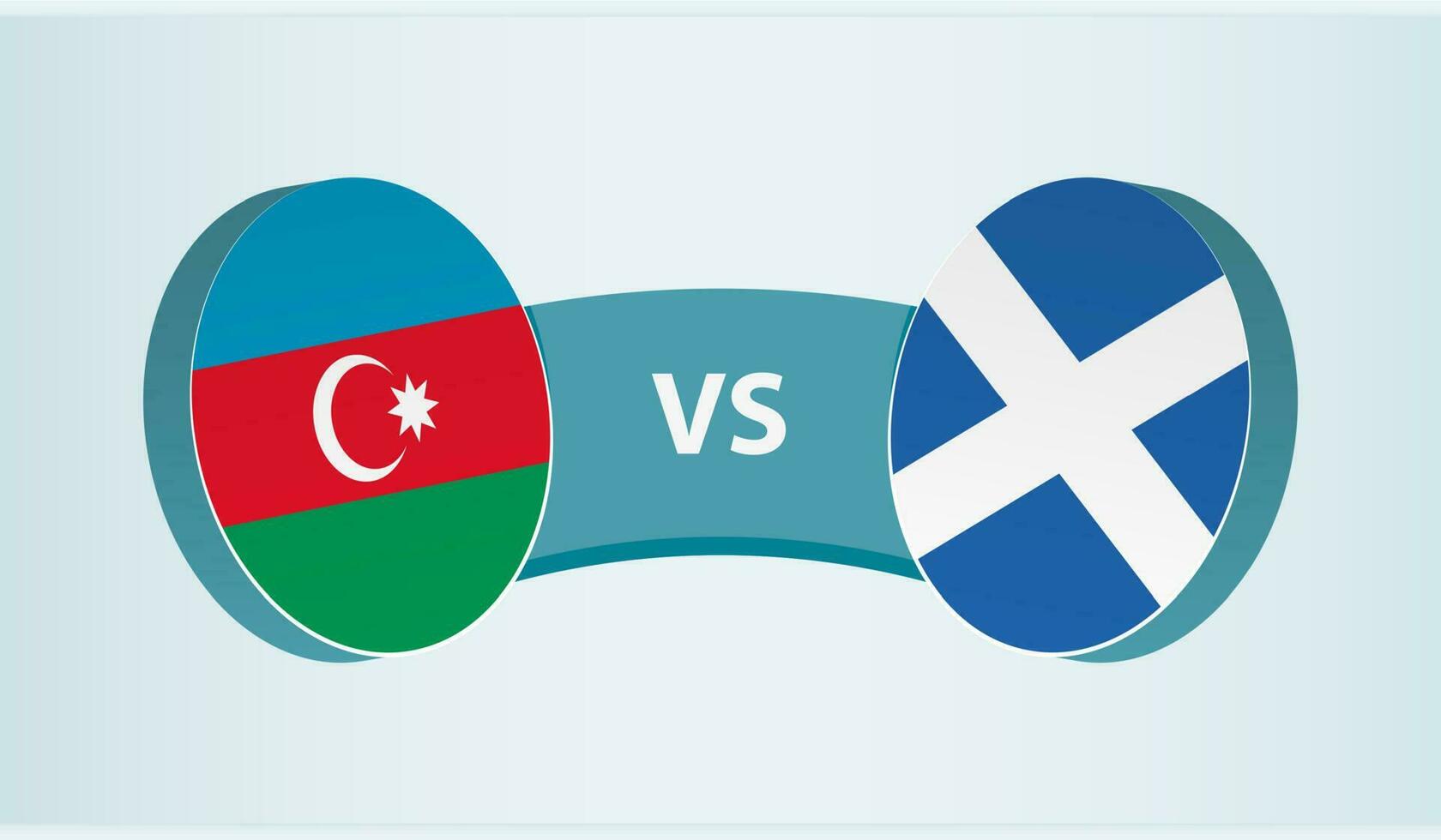 Azerbaïdjan contre Écosse, équipe des sports compétition concept. vecteur