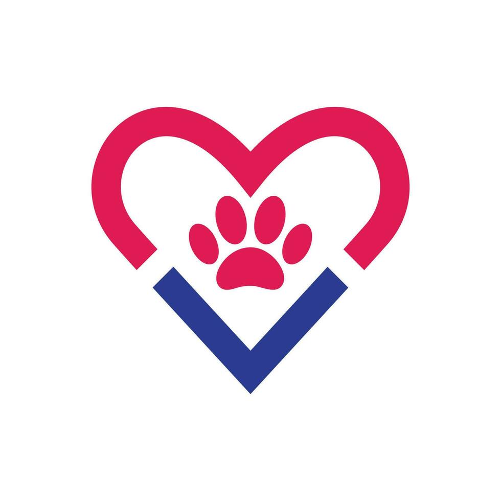 l'amour animal de compagnie logo icône vecteur image
