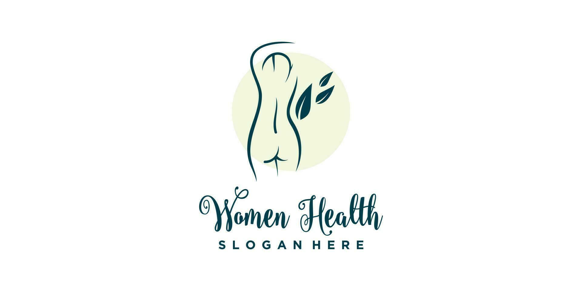 femmes santé moderne et Facile concept logo conception prime vecteur