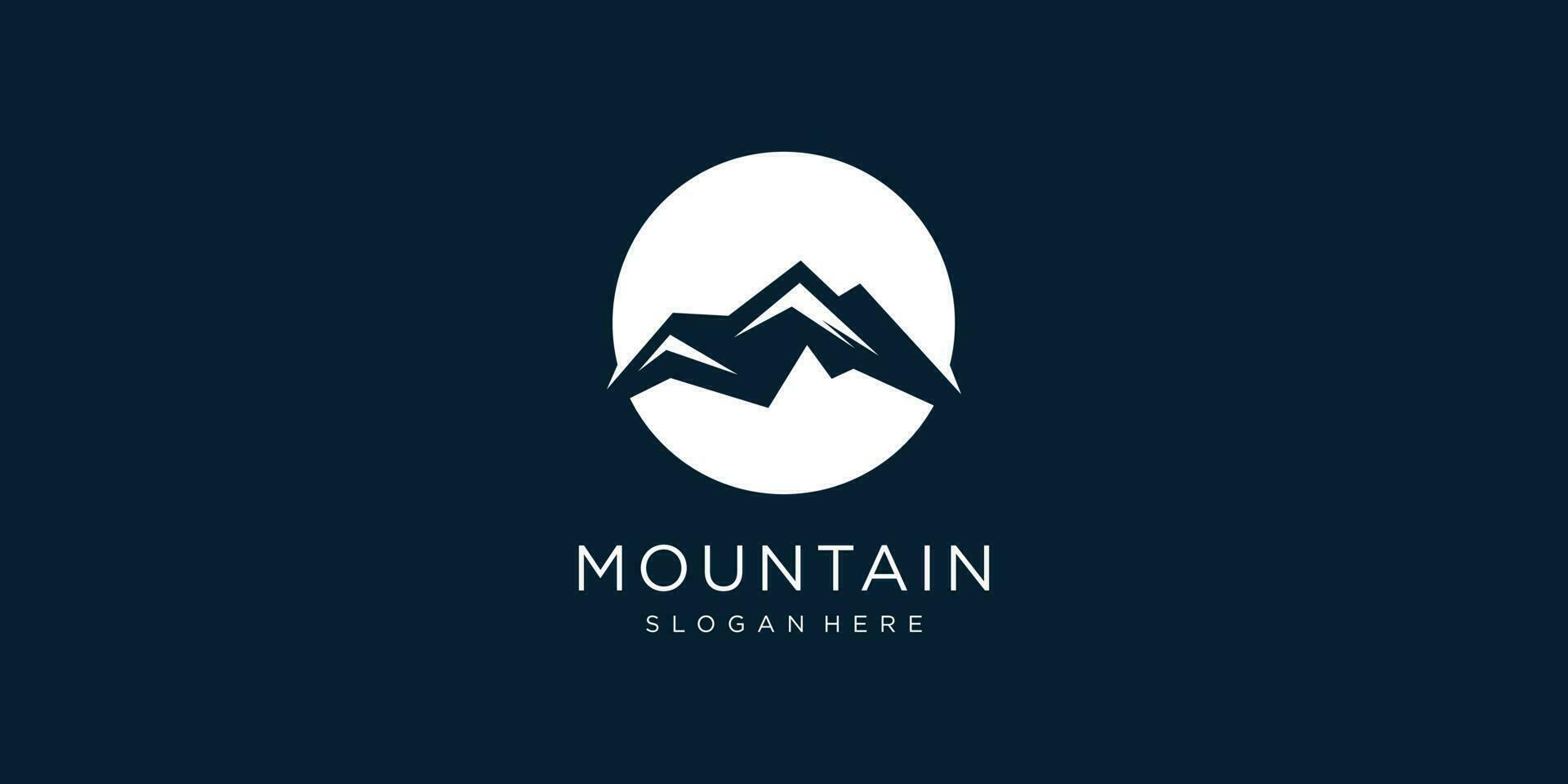 Montagne logo conception modèle avec luxe concept prime vecteur