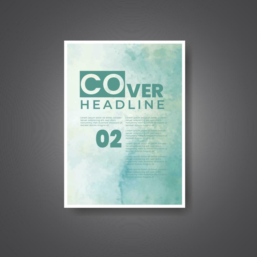 couverture modèle avec aquarelle Contexte. conception pour votre couverture, date, carte postale, bannière, logo. vecteur