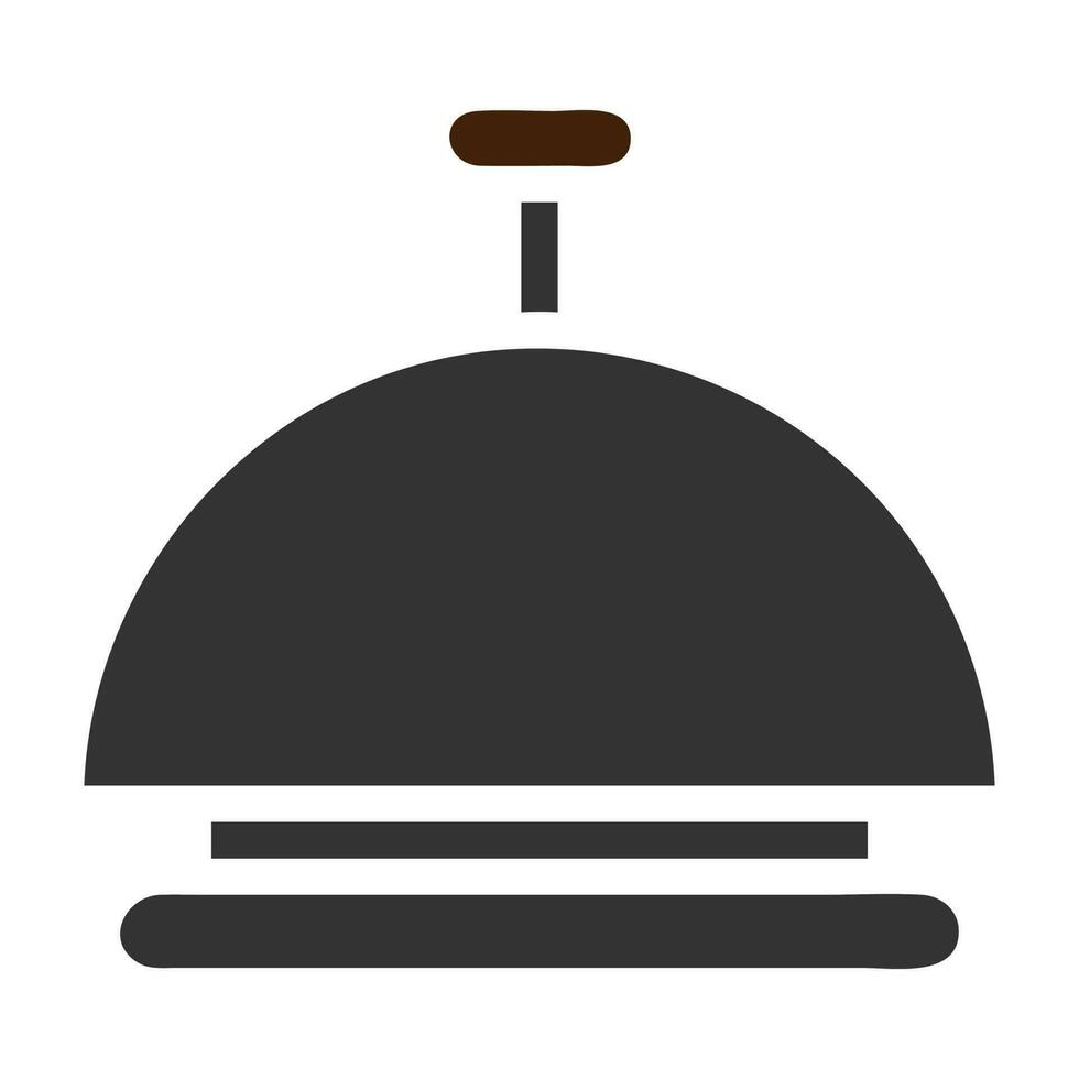 cloche icône solide gris marron Couleur Pâques symbole illustration. vecteur