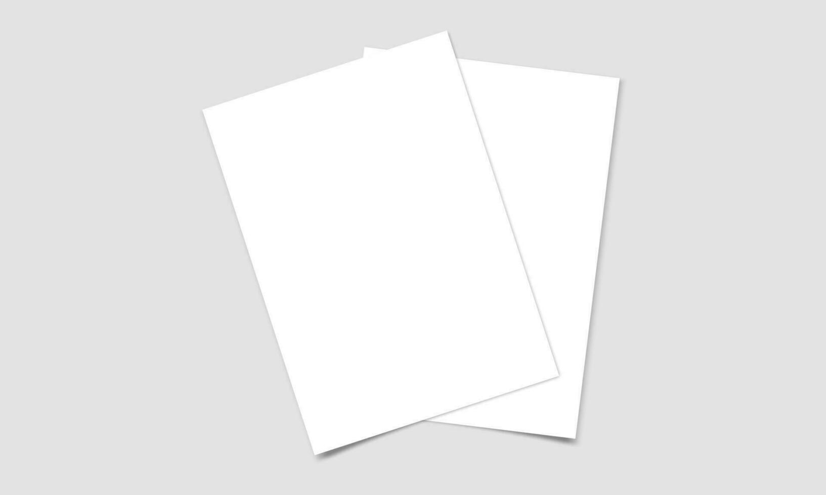 vecteur blanc feuille de papier. réaliste Vide a4 format papier modèle avec ombre. prospectus, couverture, brochure maquette conception