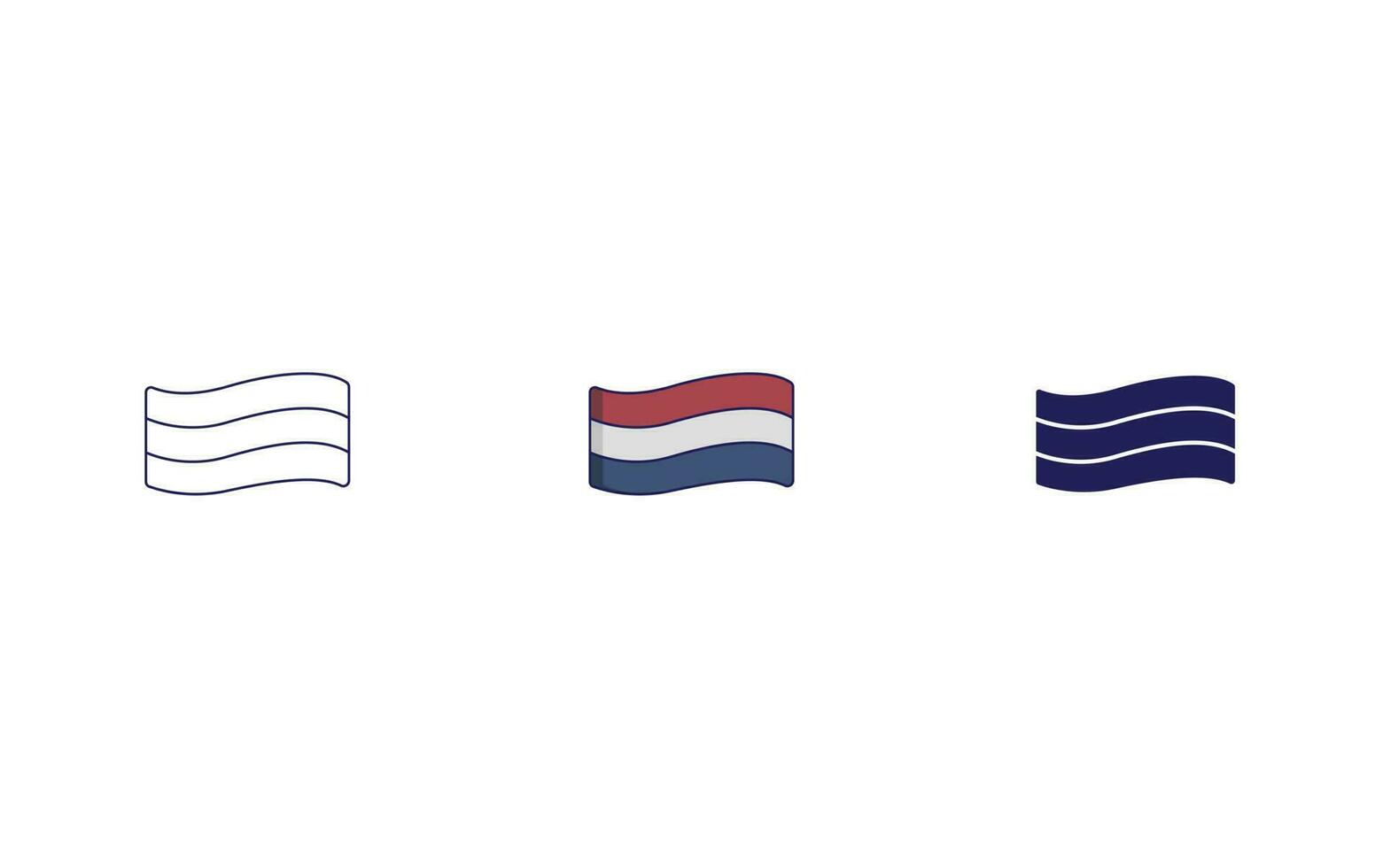 Pays-Bas drapeau vecteur icône
