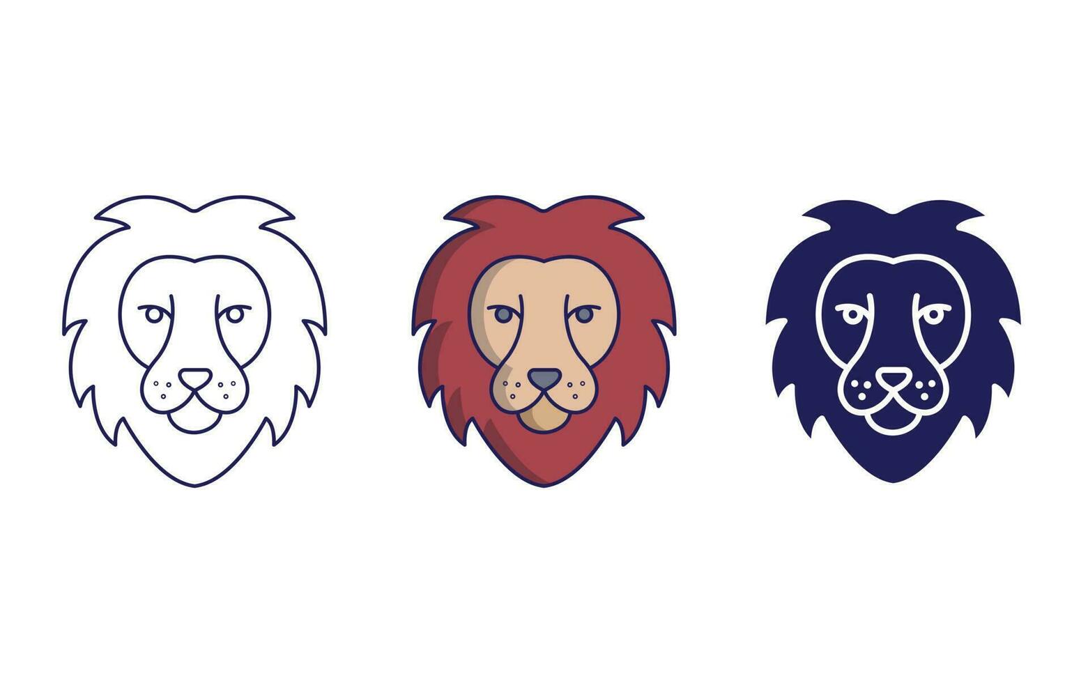 icône de vecteur de lion