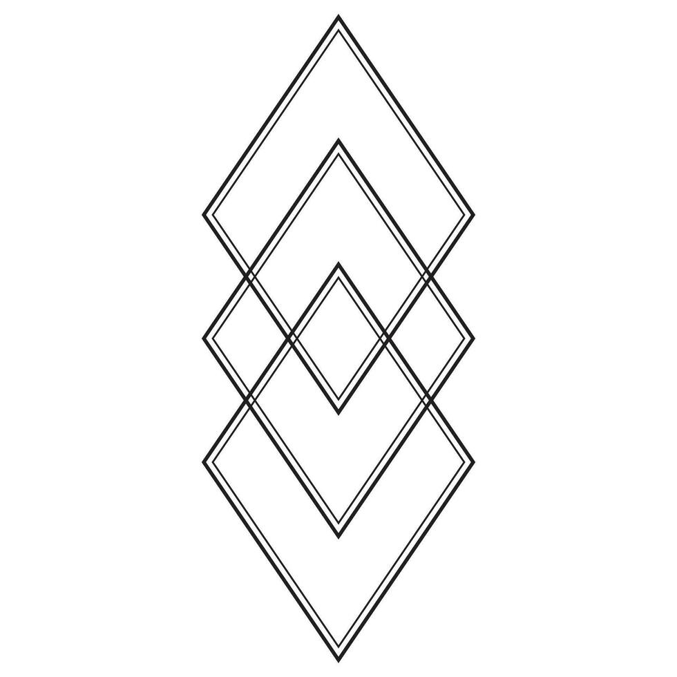 rhombe vecteur icône conception. abstrait géométrique plat icône.