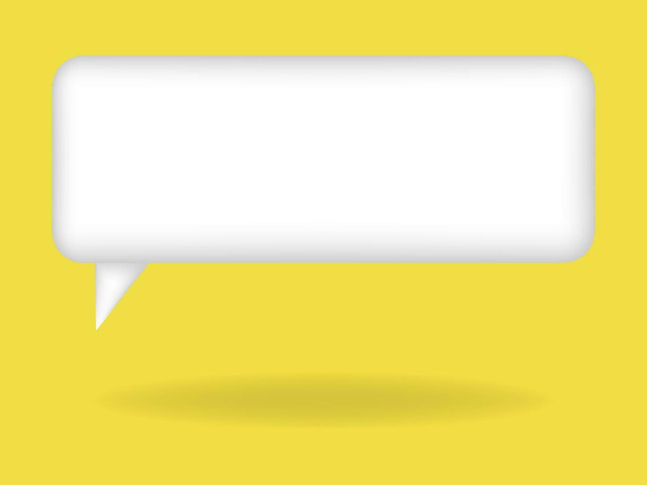vecteur 3d discours bulle. blanc rectangle message dialogue ballon. 3d bavarder icône. parlant ou bavardage boîte.