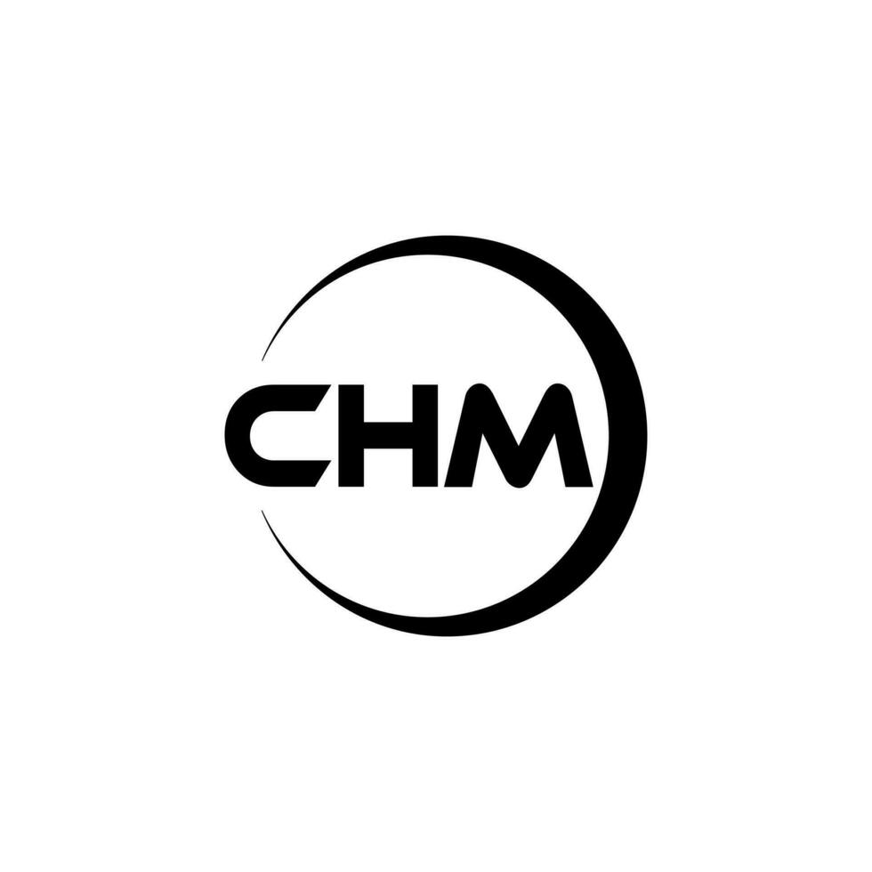chm lettre logo conception dans illustration. vecteur logo, calligraphie dessins pour logo, affiche, invitation, etc.