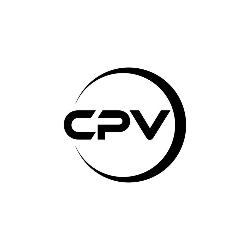 CPV lettre logo conception dans illustration. vecteur logo, calligraphie dessins pour logo, affiche, invitation, etc.