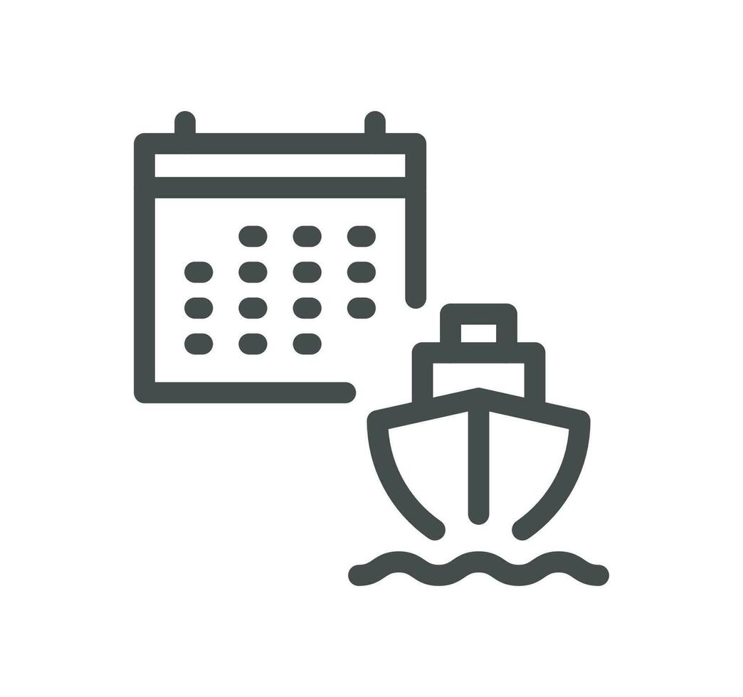 logistique en relation icône contour et linéaire vecteur. vecteur