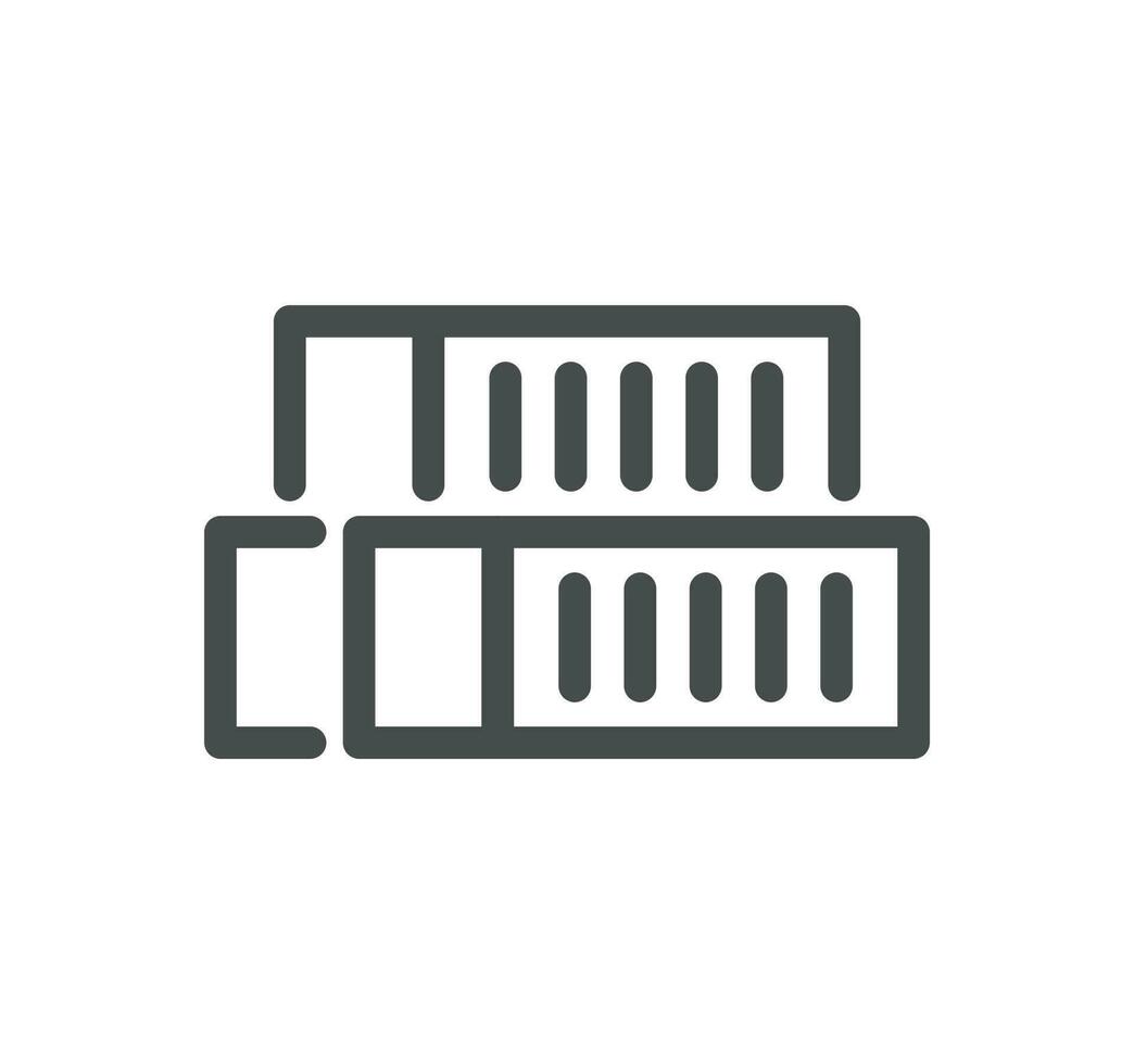 logistique en relation icône contour et linéaire vecteur. vecteur