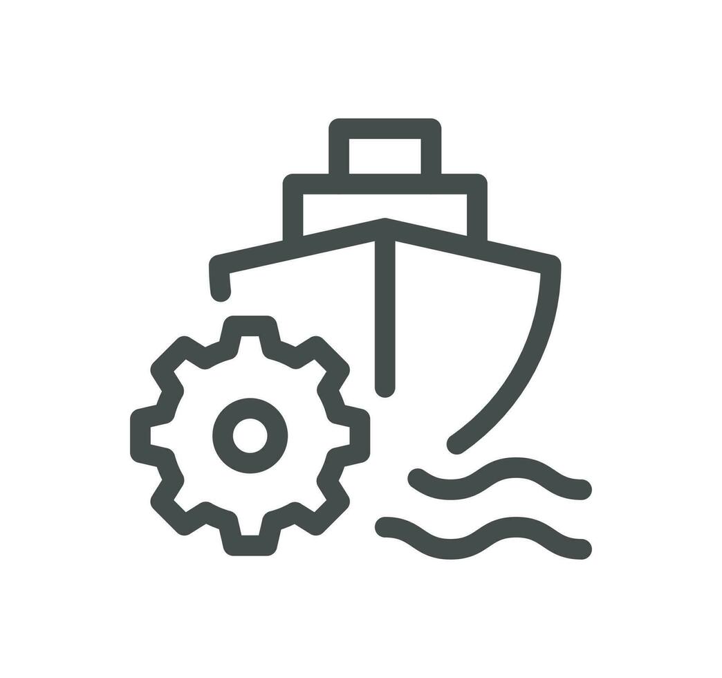 logistique en relation icône contour et linéaire vecteur. vecteur