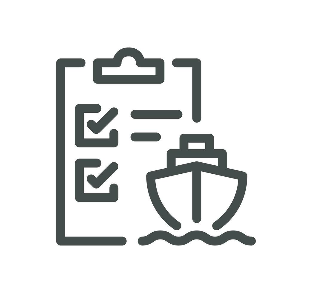 logistique en relation icône contour et linéaire vecteur. vecteur