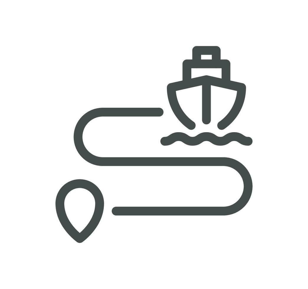 logistique en relation icône contour et linéaire vecteur. vecteur