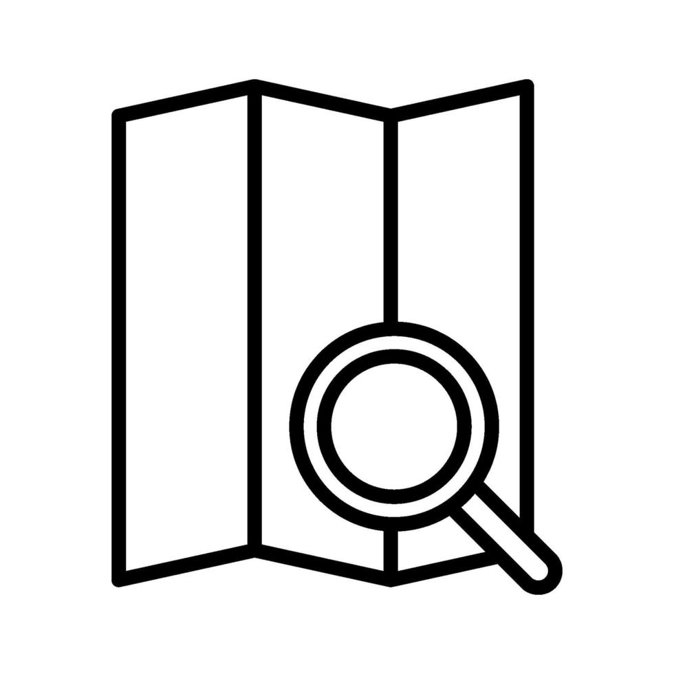 icône de carte de recherche vecteur