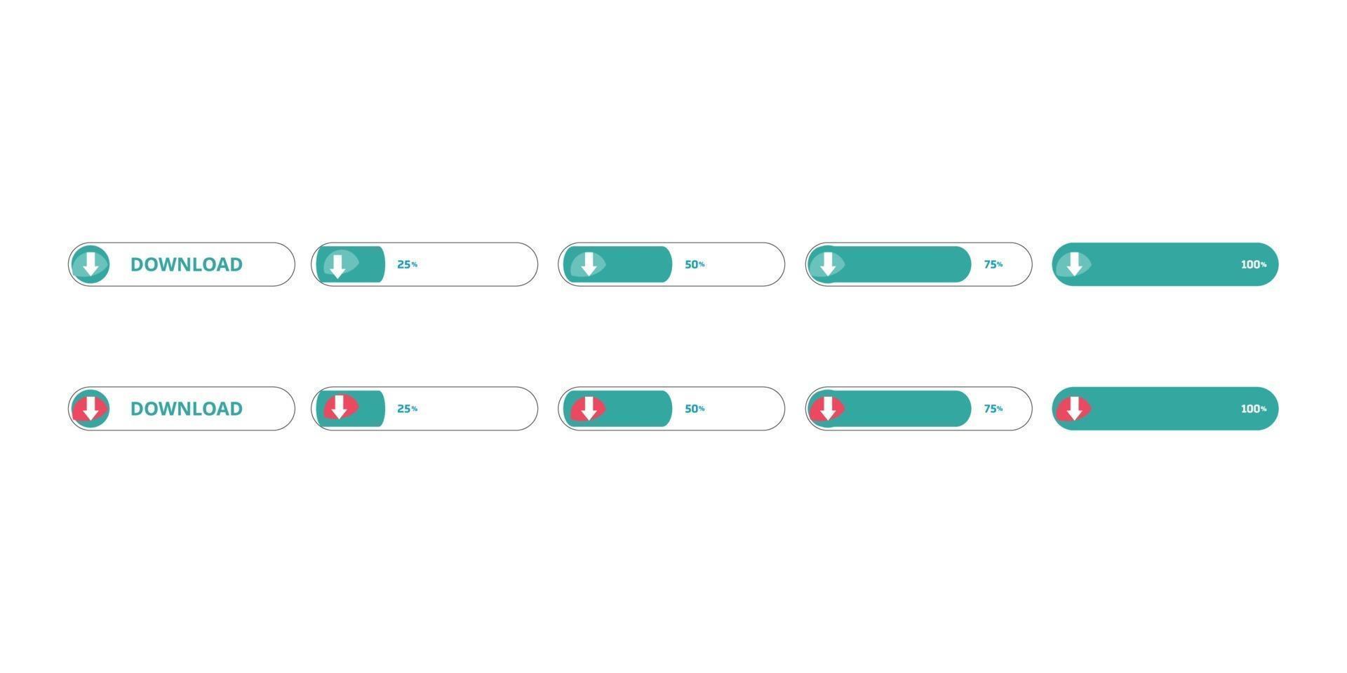 vecteur de téléchargement ou de téléchargement d'icône d'état, icône de chargement. chargeur de tampon de site Web.