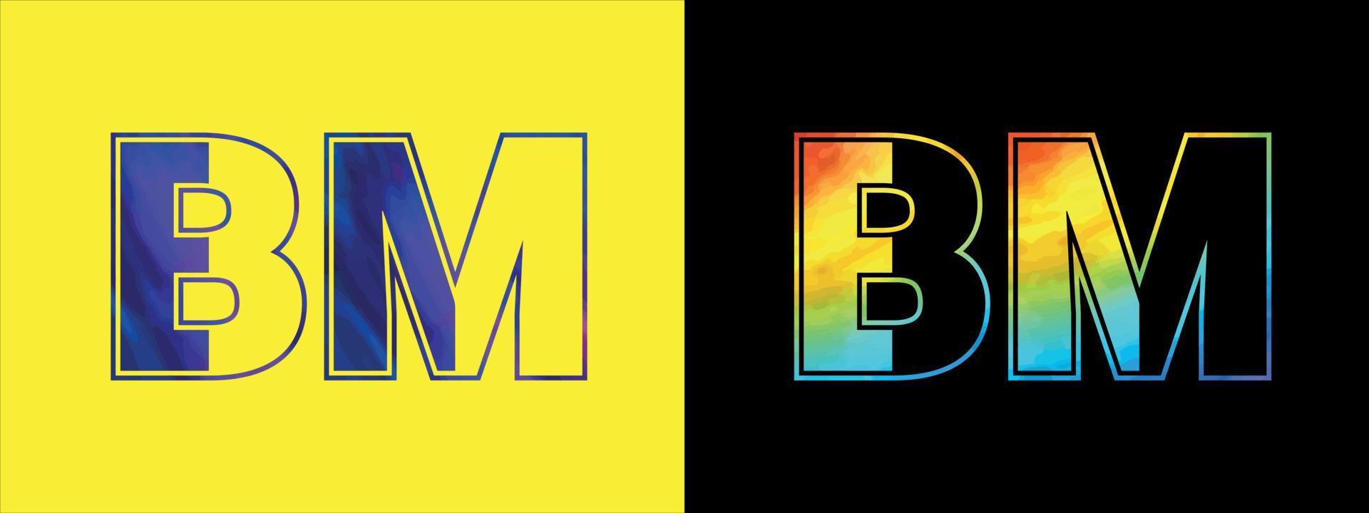 unique bm lettre logo icône vecteur modèle. prime élégant alphabet logo conception pour entreprise affaires