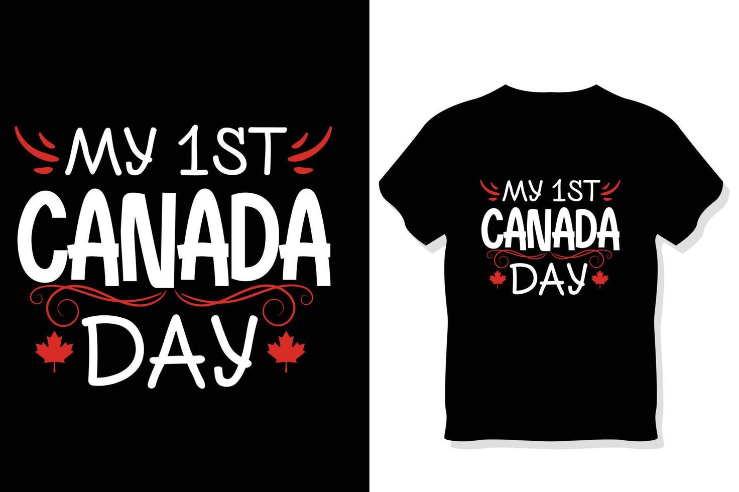 1er de juillet Canada journée T-shirt conception, canada journée T-shirt conception, Canada T-shirt vecteur