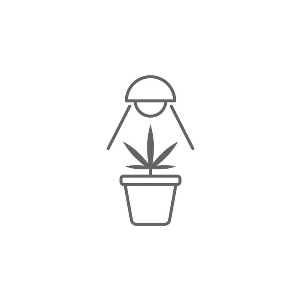 éclairage, marijuana vecteur icône illustration