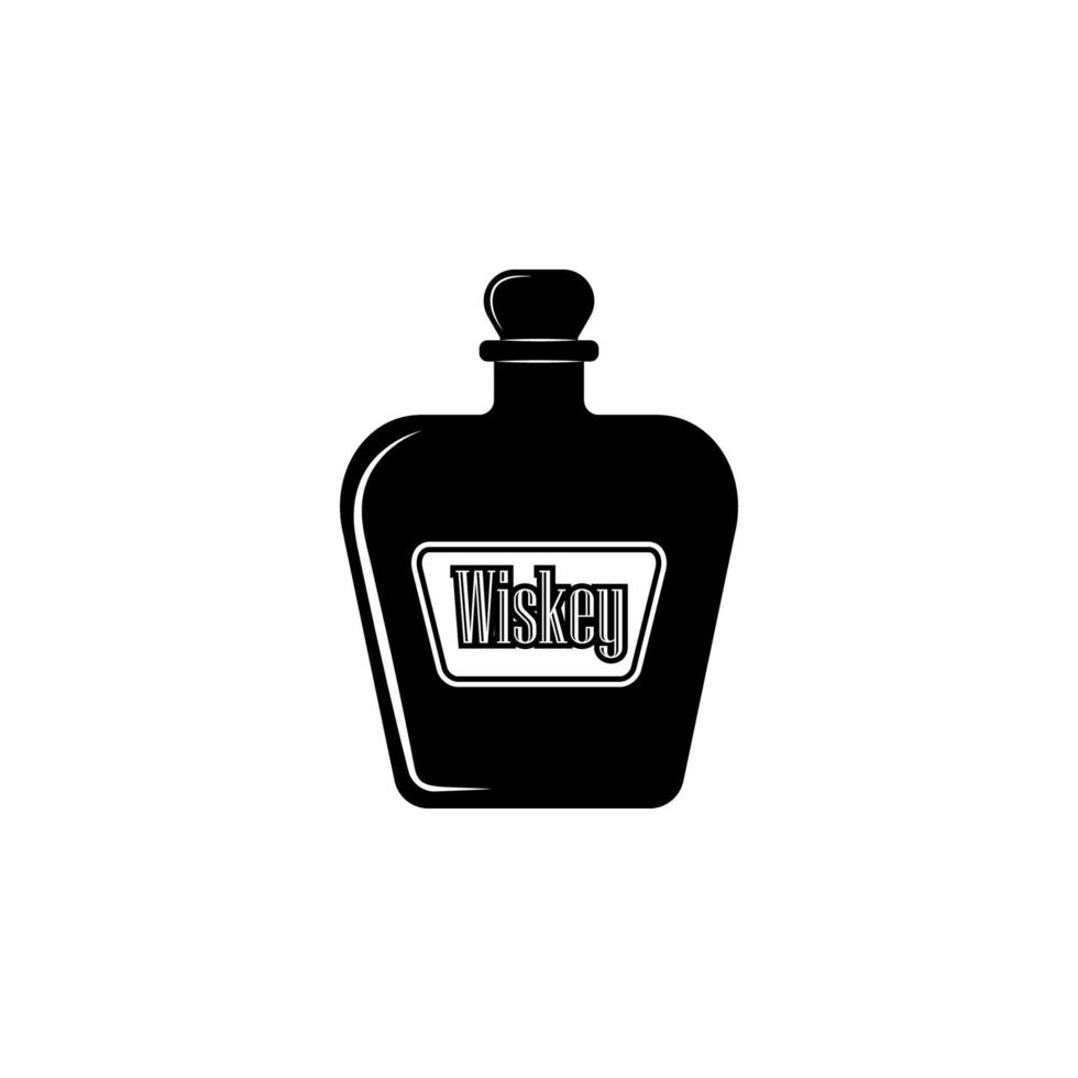 whisky bouteille vecteur icône illustration