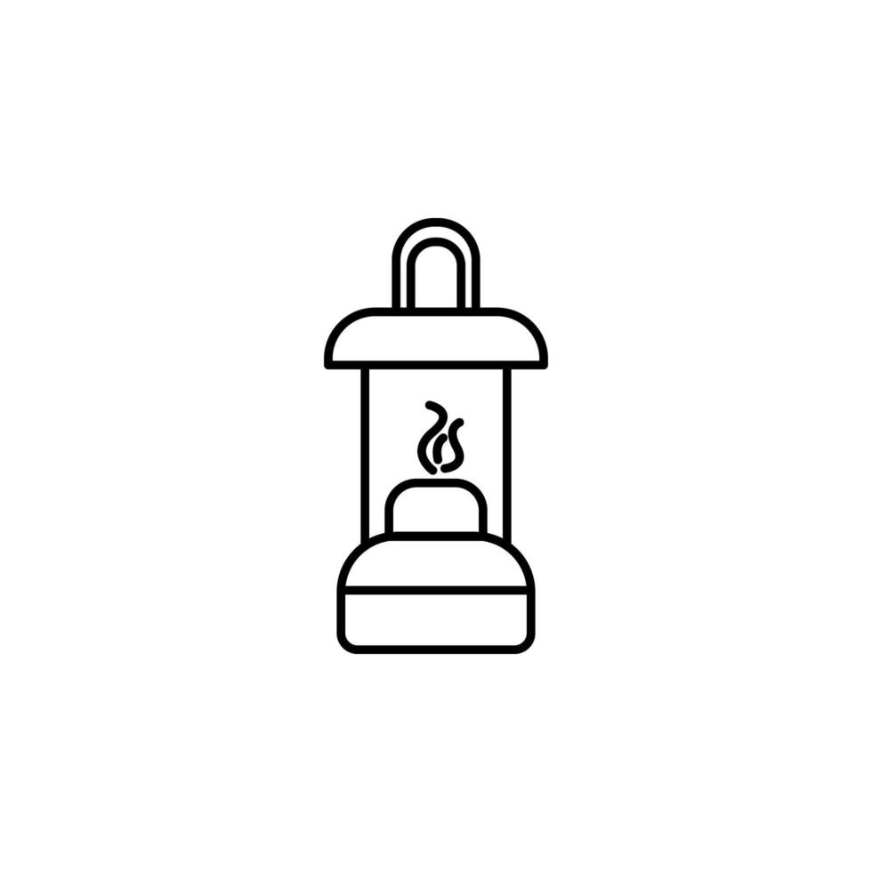 mèche lampe ligne vecteur icône illustration
