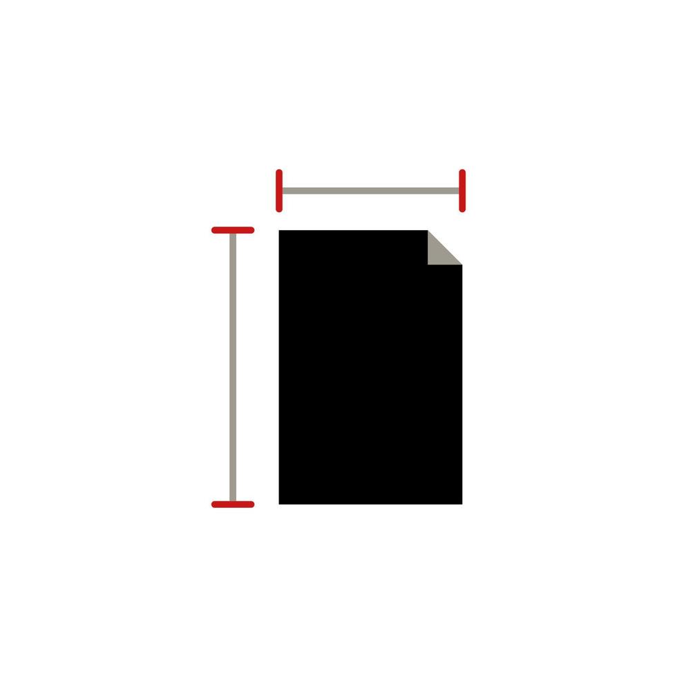 Taille vecteur icône illustration