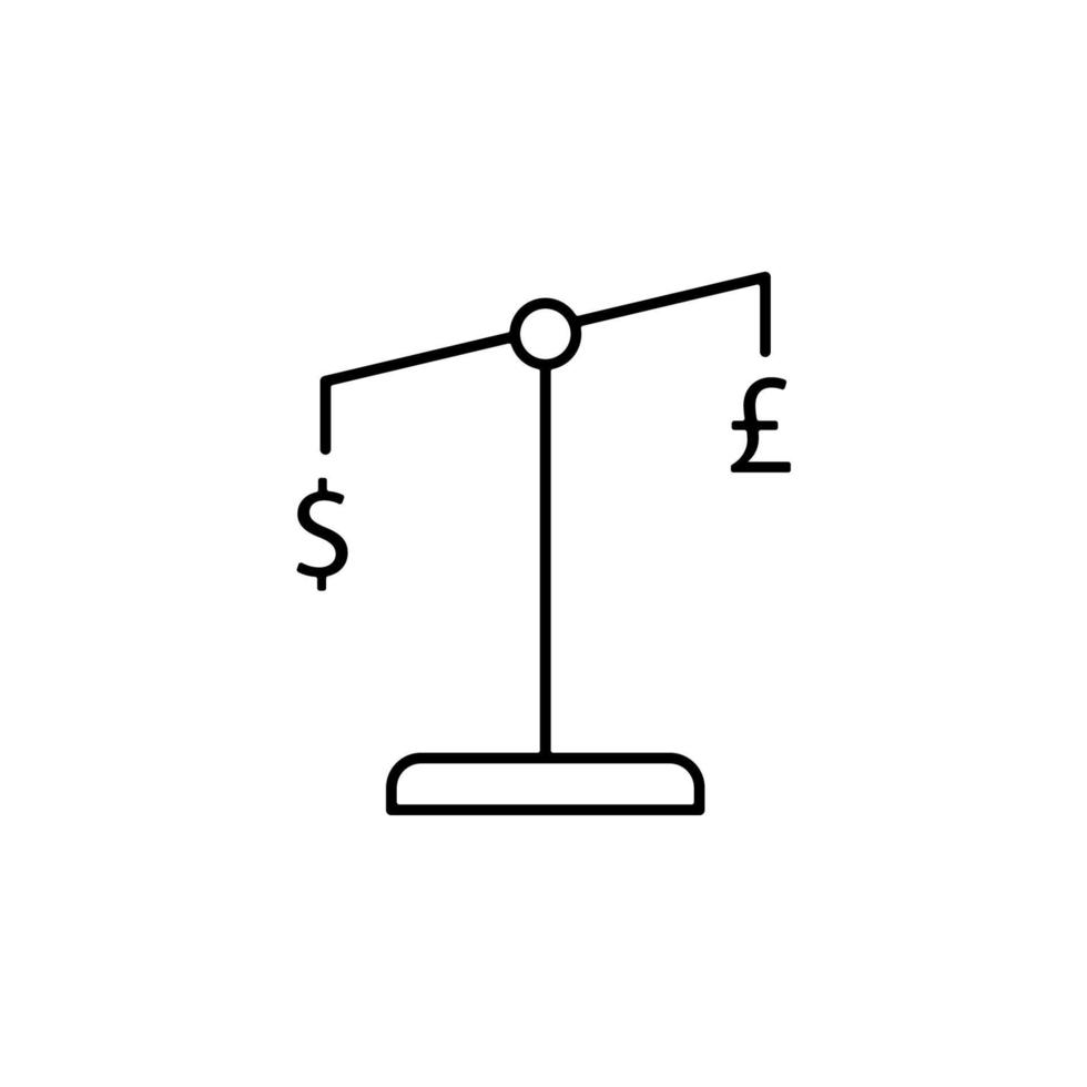 livre grandit contre dollar vecteur icône illustration