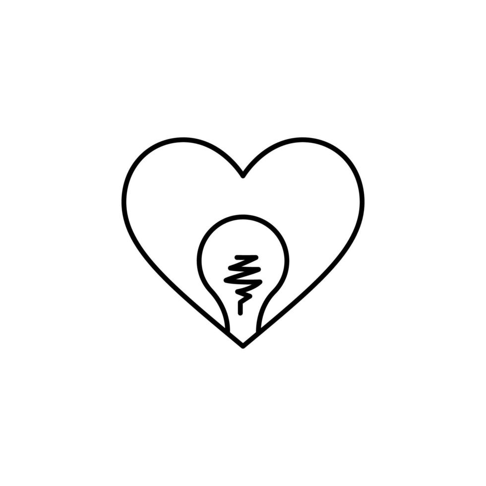 l'amour idée cœur vecteur icône illustration