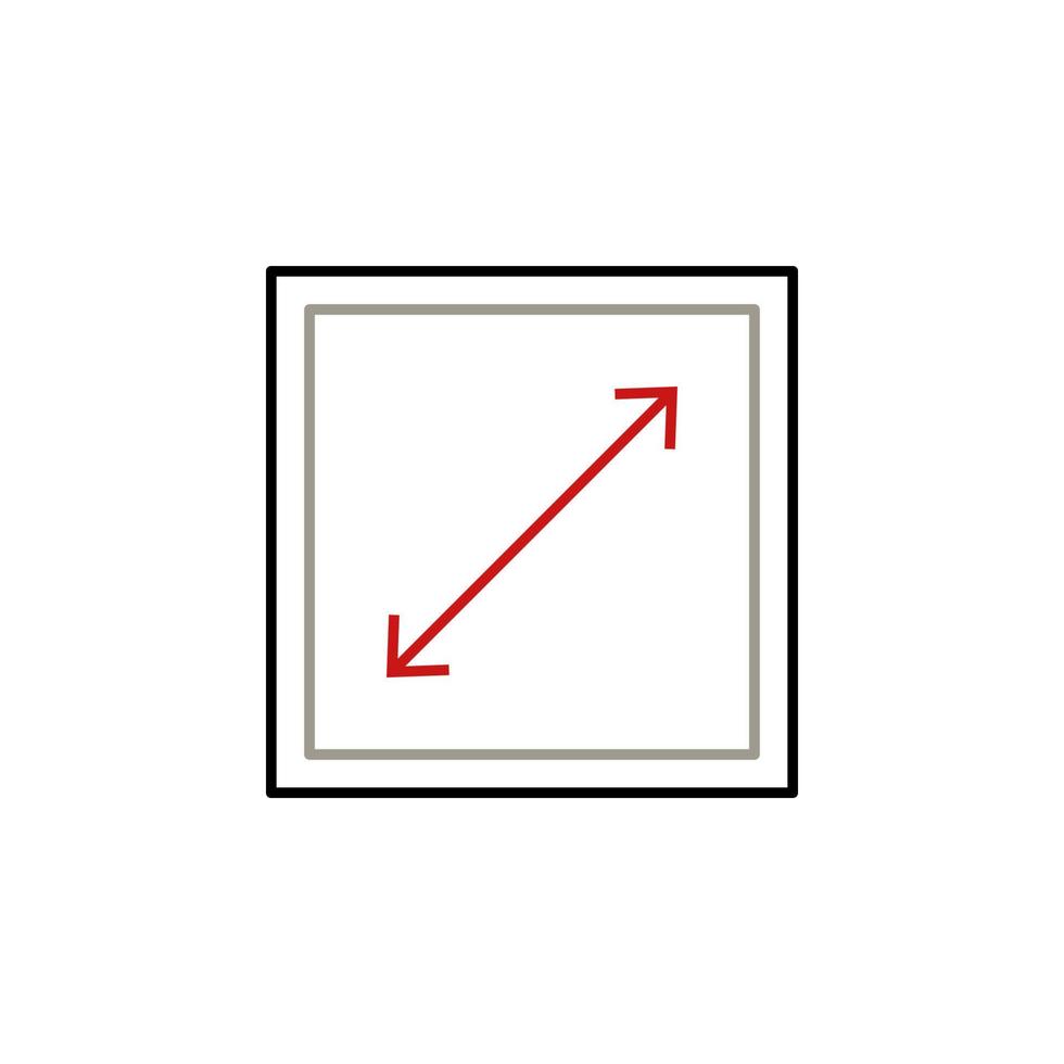 La Flèche développer vecteur icône illustration