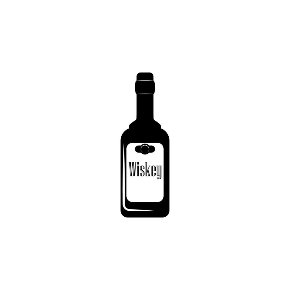 whisky bouteille vecteur icône illustration