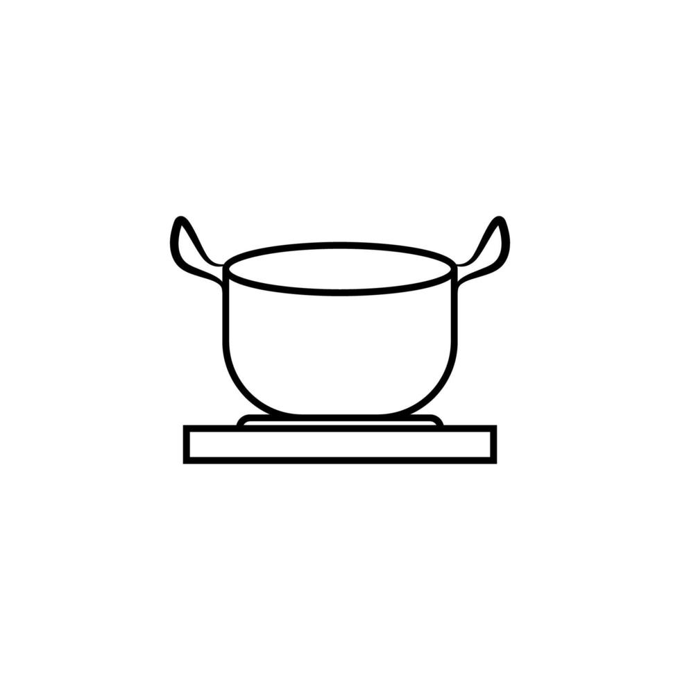 casserole, cuisine pot, casserole vecteur icône illustration